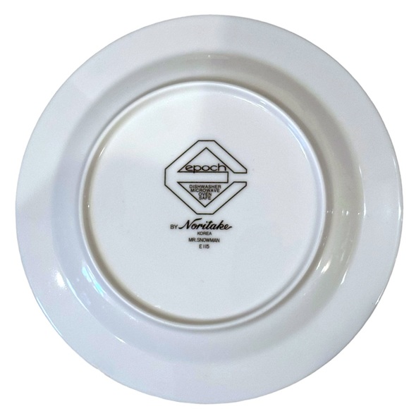 Noritake Epoch Mr. Snowman Collection Set of 4  Snowman salad plates - Picture 7 of 14